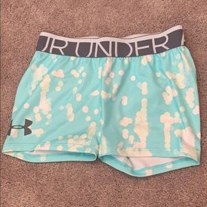 Girls Under Armour spandex shorts